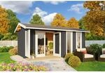 Lasita Holz-Gartenhaus Riverside Satteldach Carbongrau Lasiert 480 cm x 300 cm