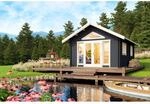 Lasita Holz-Gartenhaus Caroline 2.2 Satteldach Lasiert 390 cm x 575 cm