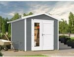 weka Holz-Gartenhaus 224 A Gr. 2 Satteldach Grau neue Design-Doppelt&uuml;r