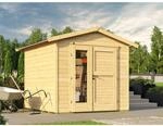 weka Holz-Gartenhaus 224 A Gr. 2 Satteldach Natur neue Design-Doppelt&uuml;r