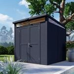 Bertilo Gartenhaus Woodline Pent 234 cm x 226 cm Anthrazit FSC&reg;