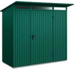 H&ouml;rmann Ger&auml;tehaus Trend mit Pultdach Typ 1 RAL6005 Moosgr&uuml;n Einzelt&uuml;r