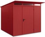 H&ouml;rmann Ger&auml;tehaus Trend mit Pultdach Typ 2 RAL3004 Purpurrot Einzelt&uuml;r