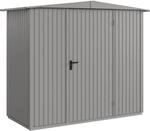 H&ouml;rmann Ger&auml;tehaus Trend mit Satteldach Typ 1 RAL9007 Graualuminium Einzelt&uuml;r