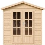Timbela Gartenhaus Holz M351FB+H351FBGREEN 4,08 m&sup2; Dachziegel Gr&uuml;n mit Boden