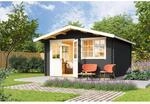 Lasita Holz-Gartenhaus Norderney 3 Satteldach Lasiert 390 cm x 390 cm