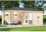 Alpholz 5-Eck Gartenhaus Liwa Walmdach Impr&auml;gniert 575 cm x 272 cm