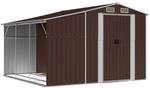 vidaXL Ger&auml;tehaus Braun 277x279x179 cm Verzinkter Stahl 1848829