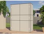Bertilo Gartenschrank HPL Highboard 155 cm x 75 cm x 193 cm Grau FSC&reg;