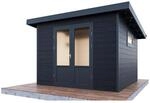 Finnhaus Wolff WPC Ger&auml;tehaus Terra 3030 28 Anthrazit/Hellgrau