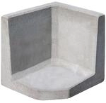 Diephaus L-Stein Ecke unbewehrt Grau 50 x 40 x 40 x 7 cm