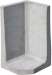 Diephaus L-Stein Ecke unbewehrt Grau 80 x 50 x 50 x 7 cm
