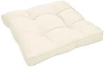 Beautissu Xluna Loungekissen Sitz 40x40x10cm Natur