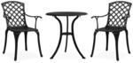 vidaXL 3-tlg Bistro-Set Aluminiumguss Schwarz Modell 8