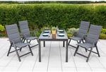 Merxx Gartenm&ouml;bel-Set Taviano 5-teilig Grau Ausziehtisch