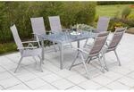 Merxx Taviano Set 7-tlg. 6 Klappsessel Gartentisch 150 x 90 cm Diamantbraun