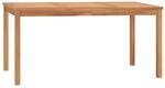 vidaXL Garten-Esstisch 160x80x77 cm Massivholz Teak 315620