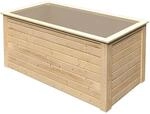 Karibu Hochbeet Wandst&auml;rke 28 mm Fichte Naturbelassen 92 cm x 209 cm x 111 cm