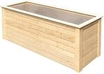 Karibu Hochbeet Wandst&auml;rke 28 mm Fichte Naturbelassen 92 cm x 244 cm x 94 cm