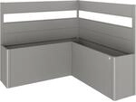 Biohort Sichtschutz zu Belvedere L200 2Stk mit Acrylglas Quarzgrau-Metallic