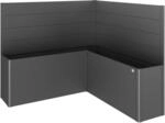 Biohort Sichtschutz zu Belvedere L200 2Stk ohne Acrylglas Quarzgrau-Metallic