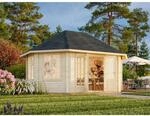 Palmako Holz-Pavillon Hanna Braun tauchgrundiert BxT: 571 cm x 421 cm
