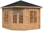 Palmako Holz-Pavillon Melanie Braun tauchgrundiert BxT: 280 cm x 280 cm