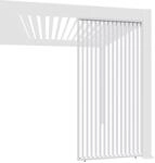 Weide Vertikale Lamellenwand f&uuml;r Weide Pergola 1,23m in Wei&szlig; aus Aluminium