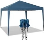 WOLTU Pavillon Pop-Up Wasserdichter Sonnenschutz 3 x 3 m Blau