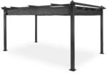 Blumfeldt Pantheon Pergola Vordach Gartenpavillon 3x4 m Aluminium Sonnendach
