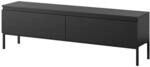 Selsey TV-Lowboard Bemmi 150 cm Schwarz mit Schwarzen Beinen
