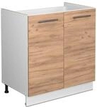 Vicco Sp&uuml;lenunterschrank Fame-Line Goldkraft Eiche/Wei&szlig; 80 cm ohne Arbeitsplatte