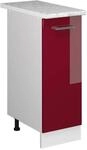 Vicco Apothekerschrank R-Line Bordeaux Hochglanz/Wei&szlig; 30 cm AP Marmor