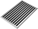 Bj&ouml;rn&Schiller Fu&szlig;matte mit Silbernem Aluminium Rand 50 x 80 cm f&uuml;r Au&szlig;enbereich
