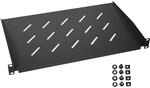 HMF 65499 Fachboden f&uuml;r Serverschrank 19 Zoll 1 HE 300mm Schwarz