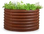 Blumfeldt Rust Grow Hochbeet Gartenbeet Verzinktes Stahlblech Rost-Finish...