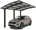 Ximax Alu Carport Portoforte Typ 110 Mattbraun XL 301 x 495 cm Sonderfertigung