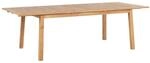 Beliani Gartentisch CESANA Heller Holzfarbton 180x100x75
