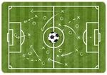 vidaXL Kinderteppich Gr&uuml;n 160x230 cm Fu&szlig;ballfeld Waschbar Rutschfest 136621