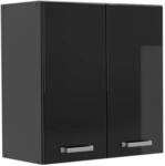 Vicco H&auml;ngeschrank R-Line H&auml;ngender K&uuml;chenschrank Schwarz Hochglanz/Anthrazit 60