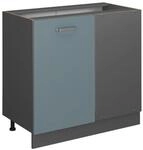 Vicco Eckunterschrank R-Line Blau-Grau/Anthrazit 86 cm ohne Arbeitsplatte