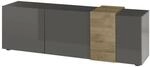 Premium Living Lowboard Positano Eichefarben/Dunkelgrau