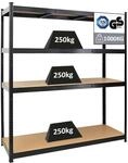PROREGAL Schwerlastregal Taurus XL mit T&Uuml;V/GS Zertifizierung HxBxT 180 x 160 x 60 cm