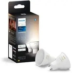 Philips Hue LED-Leuchtmittel GU10 Spot 4,2 W 350 lm 5,7 x 5 cm Doppelpack Philips Hue LED-Leuchtmittel GU10 Spot 4,2 W 350 lm 5,7 x 5 cm Doppelpack