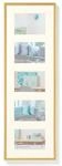 walther design New Lifestyle Galerie Kunststoffbilderrahmen 5x 10x15 cm Gold KV515G