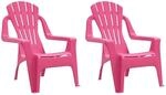 vidaXL Kinder-Gartenst&uuml;hle 2 Stk Rosa 37x34x44 cm PP Holzoptik 364741
