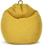 Green Bean Sitzsack Home XXL 100 x 120 x 50 cm Linen Waschbarer Bezug Gelb
