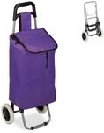 Relaxdays Einkaufstrolley Stoff Stahl Lila Faltbar 91 cm x 40 cm x 30 cm 1,6 kg