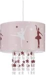 Relaxdays H&auml;ngelampe Kunststoff Rosa Verstellbar 140 cm x 30 cm x 30 cm 0,5 kg