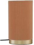 PR Home Dora Textil Tischlampe Braun Plissee E27 14x25cm